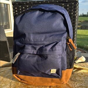 Stylish Sun + Stone Blue and Brown Backpack